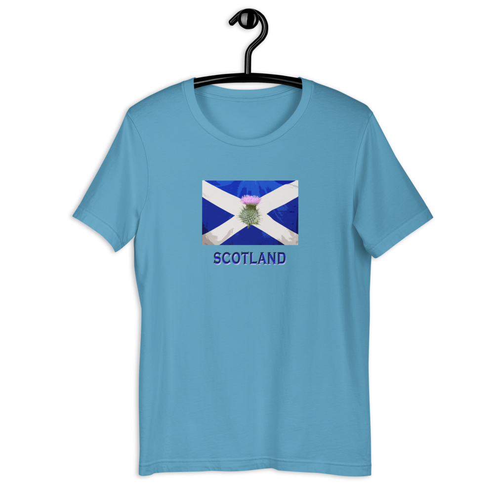 Saltire & Thistle T-Shirt - Joddy MacWingnut's T-Shirt Emporium