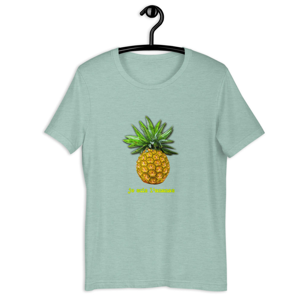 Pineapple T-shirt in duck egg blue