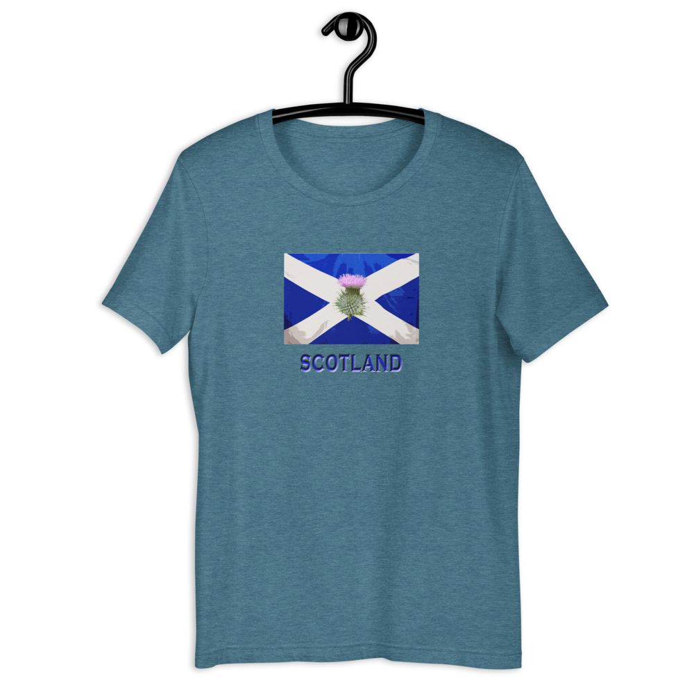 Saltire & Thistle T-Shirt - Joddy MacWingnut's T-Shirt Emporium