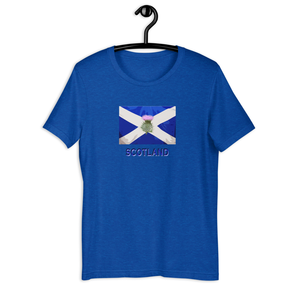 Saltire & Thistle T-Shirt - Joddy MacWingnut's T-Shirt Emporium