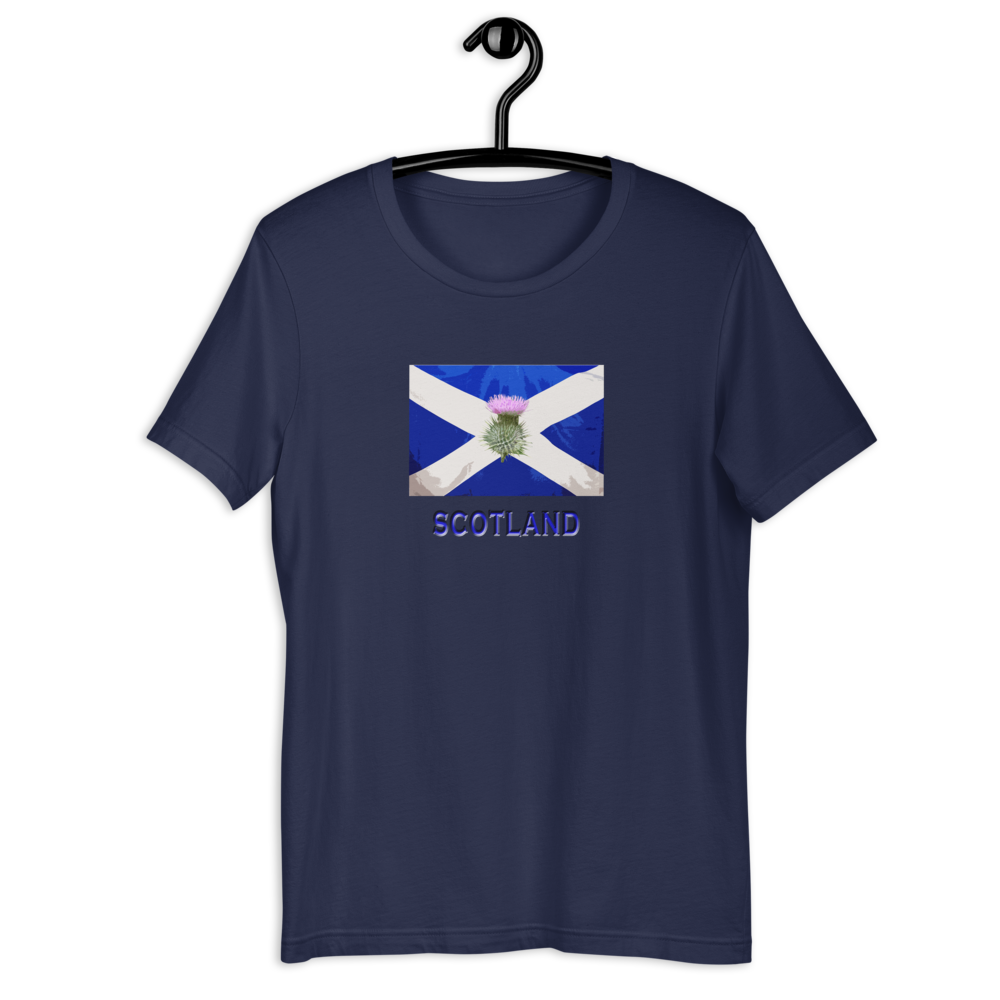 Saltire & Thistle T-Shirt - Joddy MacWingnut's T-Shirt Emporium
