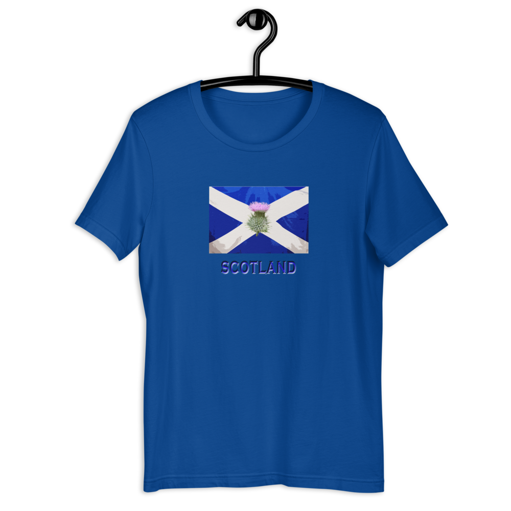Saltire & Thistle T-Shirt - Joddy MacWingnut's T-Shirt Emporium